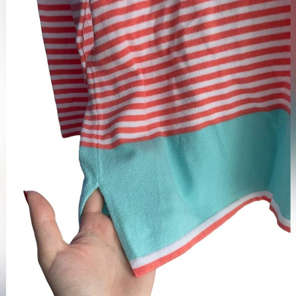 SAIL TO SABLE Pullover Sweater Round Neck Long Sleeves Striped Blouse Size XS - Picture 5 of 5